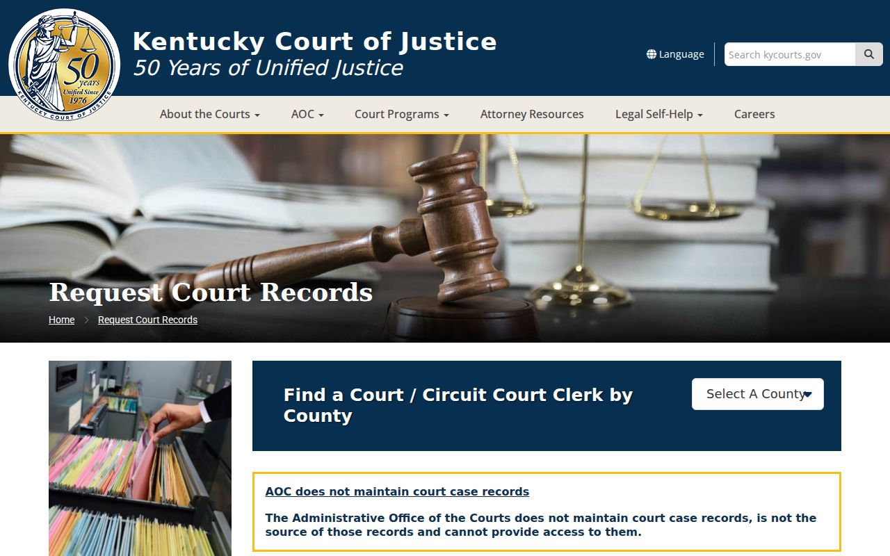 Hickman County criminal court record request instructions from Kentucky Courts