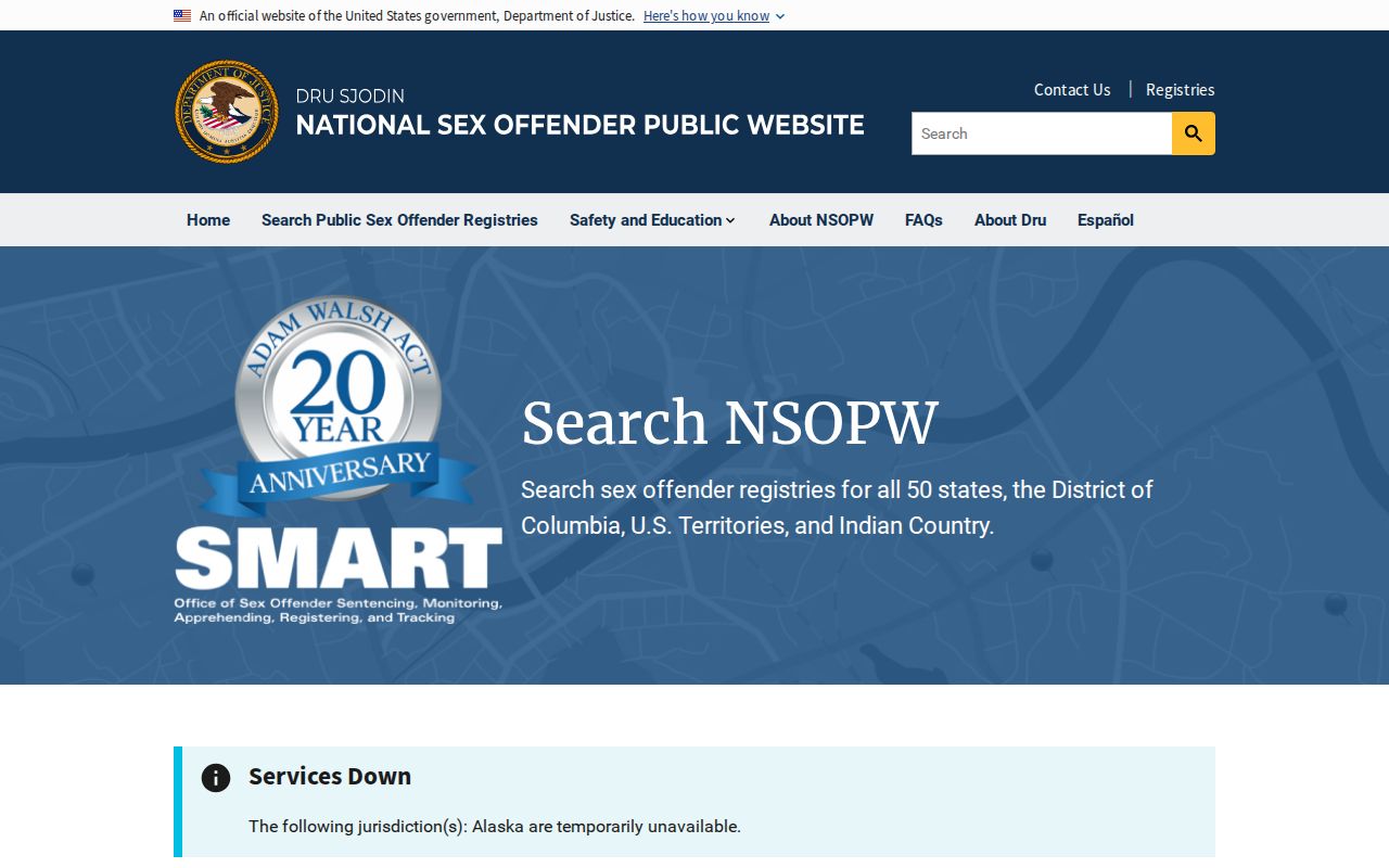 Hickman County sex offender search using the national registry interface